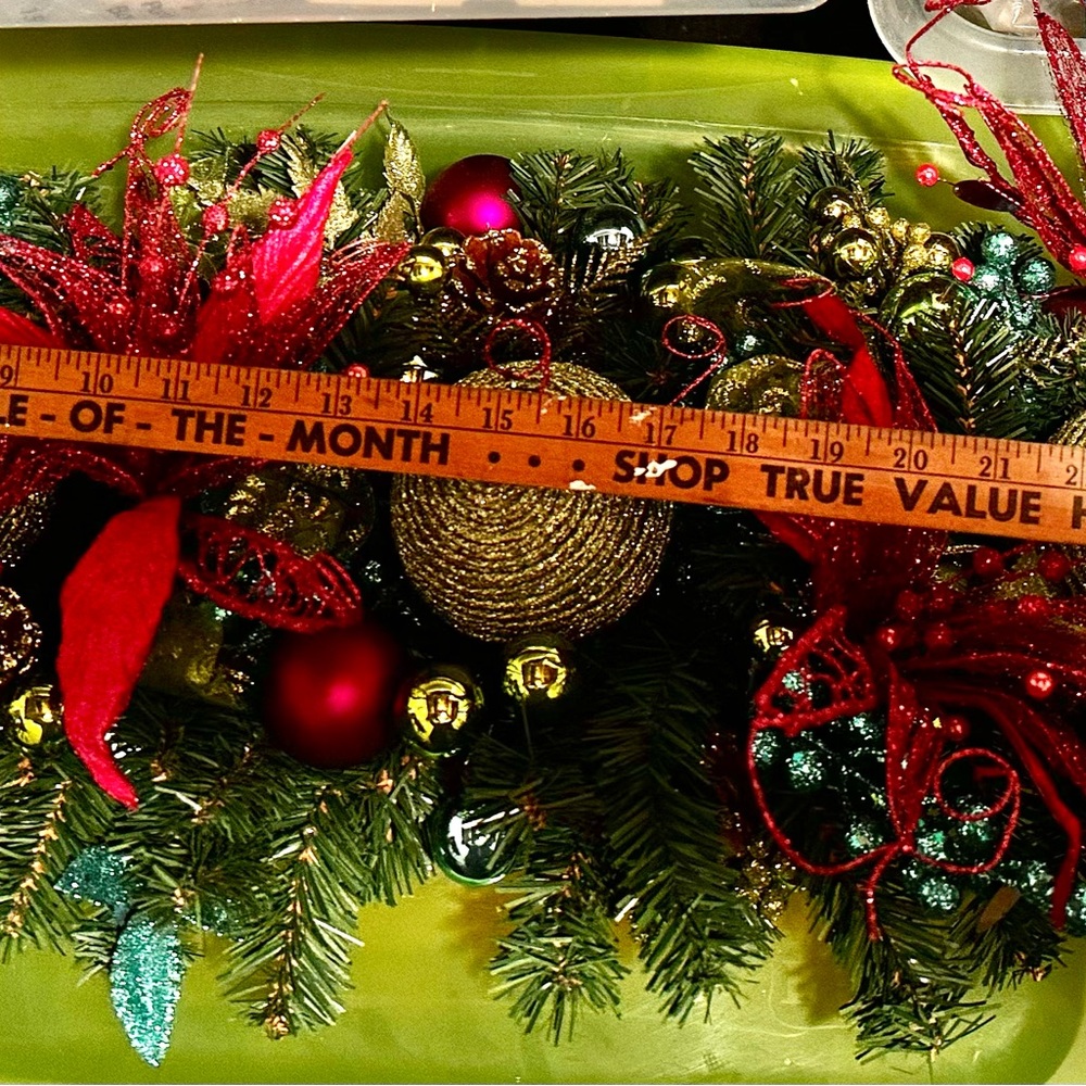 Festive Holiday Centerpiece Faux Greenery Spray - Picture 3 of 9